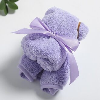 Handdoeken Badkamer Thuis Textiel Handdoek Vrouwen Gewaden Douche Handdoek 80X36Cm Coral Fluwelen Haar Handdoek Beer Vorm Gezicht handdoek paars