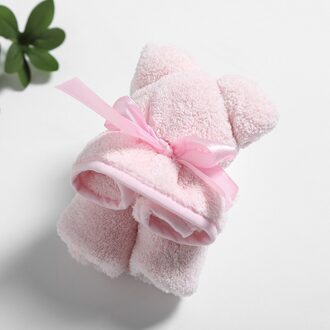 Handdoeken Badkamer Thuis Textiel Handdoek Vrouwen Gewaden Douche Handdoek 80X36Cm Coral Fluwelen Haar Handdoek Beer Vorm Gezicht handdoek roze