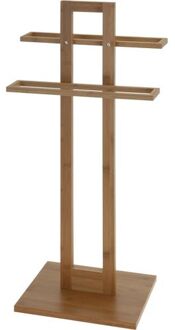 Handdoeken rek - bamboe hout - 37 x 85 cm - droogrek - Handdoekrekken Bruin