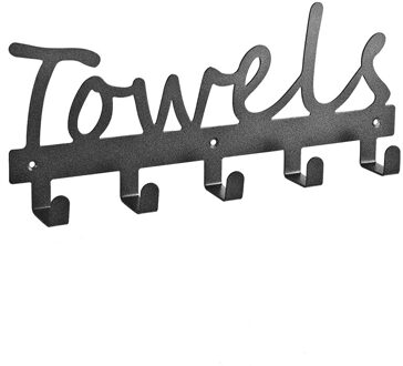 Handdoekenrek 5 Haken, Badjas Haak, Muur Gemonteerde Handdoekenrek, Keuken Opslag En Organisatie Rack, badkamer Handdoeken, Etc