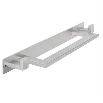 Handdoekenrek Handdoek Bar Badhanddoek Houder Muur Opknoping Handdoek Met 3 Handdoek Bar 304 Roestvrij Staal Badkamer Kleren Plank 60Cm geborsteld nikkel