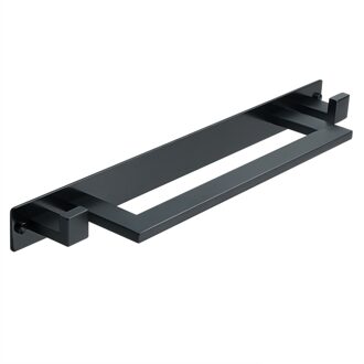 Handdoekenrek Handdoek Bar Badhanddoek Houder Muur Opknoping Handdoek Met 3 Handdoek Bar 304 Roestvrij Staal Badkamer Kleren Plank 60Cm matte zwart