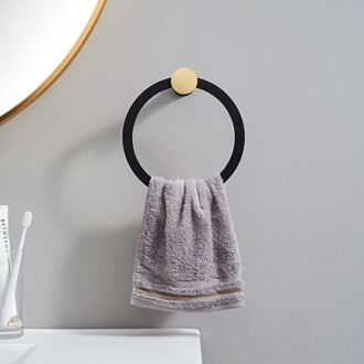 Handdoekenrek Ring Gratis Geperforeerde Ring Handdoek Handdoek Nordic Creatieve Golden Badkamer Handdoek Ring Ring Gold Dyuihr S001