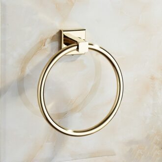 Handdoekenrek Ring Gratis Geperforeerde Ring Handdoek Handdoek Nordic Creatieve Golden Badkamer Handdoek Ring Ring Gold Dyuihr S002