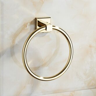 Handdoekenrek Ring Gratis Geperforeerde Ring Handdoek Handdoek Nordic Creatieve Golden Badkamer Handdoek Ring Ring Gold Dyuihr S003