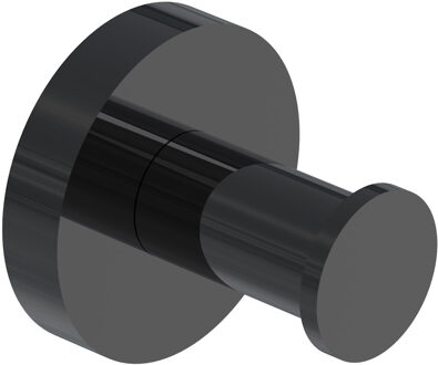 Handdoekhaak - enkel - groot - Zwart chroom PVD 6500607 Zwart chroom glans (antraciet)