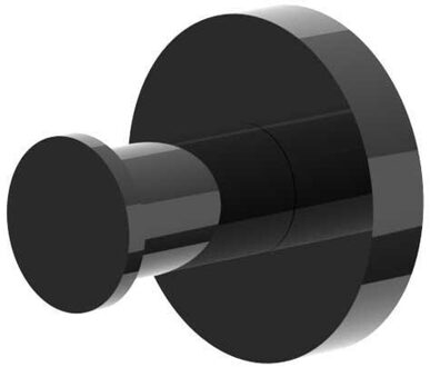 Handdoekhaak - enkel - groot - Zwart chroom PVD 6500607 Zwart chroom glans (antraciet)