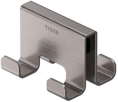 Handdoekhaak Voor Douchecabine Tiger Caddy 6-8 mm Dubbel RVS Geborsteld