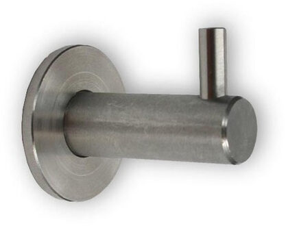 Handdoekhaken/ophanghaken - zilver - RVS - 4,2 x 3,8 cm - voor handdoek/theedoek