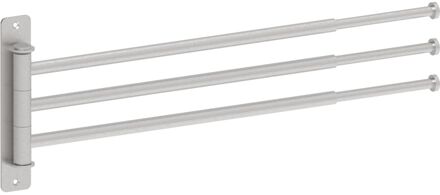 Handdoekhouder Draaibaar Met 3 Stangen Geborsteld Roestvrij Staal 37,50x17,50x5cm