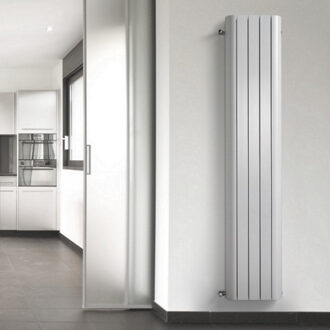 Handdoekradiator Alu Smooth Antraciet 180cm Hoog (In 7 Verschillende Maten) Chroom-chroom