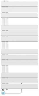 Handdoekradiator Elektrische Links Aansluiting/Comb- Wit 1200X500 BUCWE1200500 Wit glans