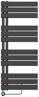 Handdoekradiator Elektrische Links Aansluiting/Comb- Zwart 1200X500 BUCZE1200500 Zwart mat