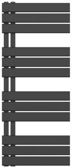 Handdoekradiator - links - aansluiting/comb - 1200X500mm- Zwart BUCZ1200500 Zwart mat
