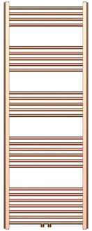 Handdoekradiator - middenaansluiting - 1600X600mm - 557Watt - Copper BWCO1600600 Koper geborsteld