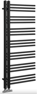 Handdoekradiator Sapho Dorlion Recht 50x120 cm Mat Zwart