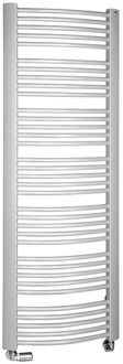 Handdoekradiator Sapho Egeon Gebogen 59.5x174.2 cm Zilver