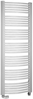 Handdoekradiator Sapho Egeon Gebogen 59.5x174.2 cm Zilver