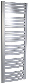 Handdoekradiator Sapho Sidi Gebogen 59.5x166.7 cm 849W Zilver