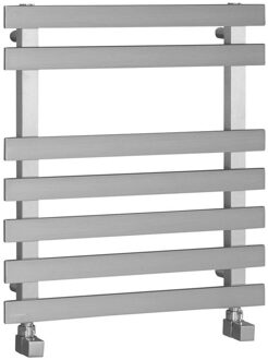 Handdoekradiator Sapho Truva Recht 50x54.5 cm Geborsteld RVS