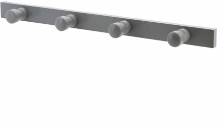 Handdoekrek - hout - grijs - 4 haakjes - handdoekhaakjes - handdoeken kapstok