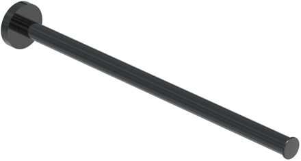Handdoekrek - vast - enkel - 38cm - Zwart chroom PVD 6500157 Zwart chroom glans (antraciet)