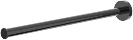 Handdoekrek - vast - enkel - 38cm - Zwart chroom PVD 6500157 Zwart chroom glans (antraciet)