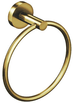 Handdoekring - Leoni Rimbo - 16cm - Rond - PVD - Geborsteld Goud Goudkleurig