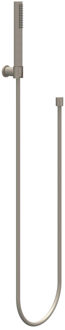Handdoucheset - 150cm doucheslang - wandhouder - Staafhanddouche - Geborsteld nickel PVD 6901123 Nickel geborsteld PVD (RVS)