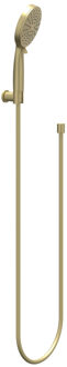 Handdoucheset IVY Set Bestaande Uit Doucheslang 150 cm, Wandhouder En Handdouche 3-Standen Geborsteld Mat Goud PVD
