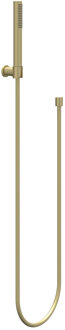 Handdoucheset IVY Set Bestaande Uit Doucheslang 150 cm, Wandhouder En Staafhanddouche Geborsteld Mat Goud PVD