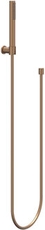 Handdoucheset IVY Set Bestaande Uit Doucheslang 150 cm, Wandhouder En Staafhanddouche Geborsteld Mat Koper PVD