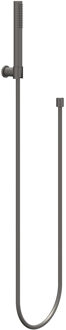 Handdoucheset IVY Set Bestaande Uit Doucheslang 150 cm, Wandhouder En Staafhanddouche Geborsteld Metal Black PVD