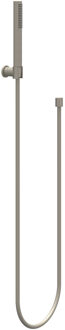 Handdoucheset IVY Set Bestaande Uit Doucheslang 150 cm, Wandhouder En Staafhanddouche Geborsteld Nickel PVD