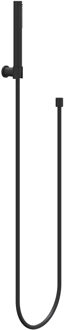 Handdoucheset IVY Set Bestaande Uit Doucheslang 150 cm, Wandhouder En Staafhanddouche Mat Zwart PED