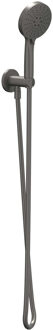 Handdoucheset IVY Set Bestaande Uit Doucheslang 150 cm, Wandhouder Met Uitlaat En Staafhanddouche Geborsteld Metal Black PVD