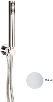 Handdoucheset Sanimex Giulini Met Ophanghaak En Doucheslang Mat Wit