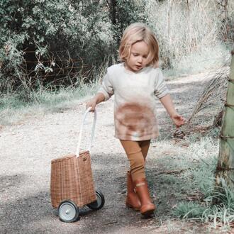Handgemaakt Met Liefde Kind Luggy Mand Kleine Baby Trolley Kinderen Winkelen Trolley