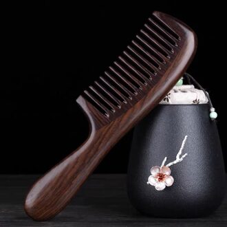 Handgemaakte 100% Natuurlijke Sandelhout Kammen-Anti-Statische Sandelhout Geur Natuurlijke Ontklittende Houten Kam (Grove)