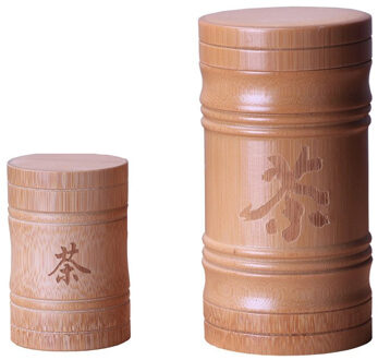 Handgemaakte Bamboe Thee Caddy Bus Keuken Kruidkruik Verzegelde Blikken Snoep Snack Tank Voedsel Container Opslag Fles Met Cover