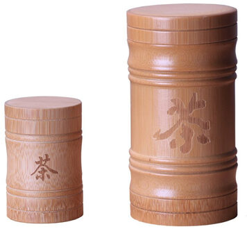 Handgemaakte Bamboe Thee Caddy Bus Keuken Kruidkruik Verzegelde Blikken Snoep Snack Tank Voedsel Container Opslag Fles Met Cover
