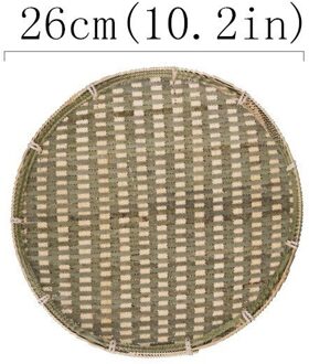 Handgemaakte Bamboe Weven Mand Rieten Voor Voedsel Brood Fruit Schotel Kom Container Vintage Delicatesse Keuken Opslag Rotan Plaat M26cm