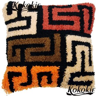 Handgemaakte Borduurwerk Kussenhoes Kit Kruissteek Kussen Borduren Garen Handwerk Haken Tapijt Garen Klink Haak Kussen