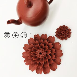 Handgemaakte Chrysant Paarse Klei Thee Huisdier Grote En Kleine Maten Ornamenten Home Decoratie Creatieve Thee Sets Thee Decoraties 3.5cmx0.5cm