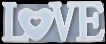 Handgemaakte Hanger Craft Diy Crystal Epoxy Siliconen Mallen Liefde Hart Letters Vorm Mold Hoge Spiegel Mallen Sieraden Maken Mould hart LOVE