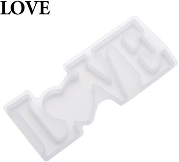 Handgemaakte Hanger Craft Diy Crystal Epoxy Siliconen Mallen Liefde Hart Letters Vorm Mold Hoge Spiegel Mallen Sieraden Maken Mould LOVE 1