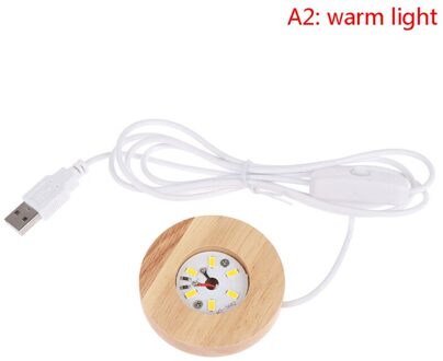Handgemaakte Hars Kunst Hout Led Light Dispaly Base Kristalglas Hars Art Ornament Houten Night Verlichte Base Stand Ambachten A2-warm licht