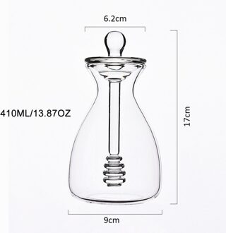 Handgemaakte Honing Pot Met Dipper Glas Gemaakt Honing Dipper En Honing Pot Voor Keuken Gereedschap 1stk groot