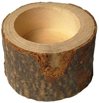Handgemaakte Houten Boomschors Kandelaars Plant Pot Kandelaar Ornamenten Pijler Bruiloft Decoratie Kandelaar voor Thuis midden- size 60g