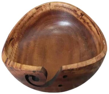 Handgemaakte Houten Garen Kom Breien Gehaakte Organizer Wol Opslag Kom N1HF